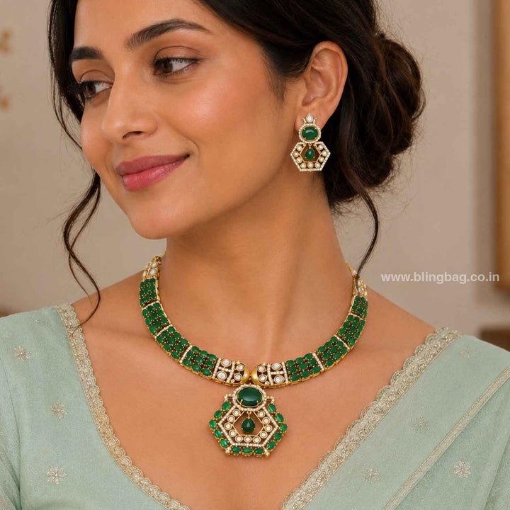 Emerald Ophelia Victorian Jewellery Set - New Arrival