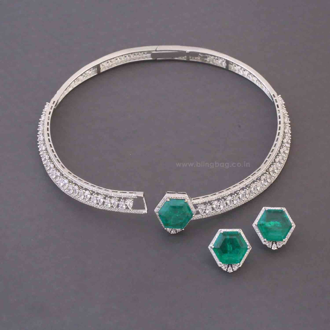 Emerald Perle Hasli Zirconia Jewellery Set