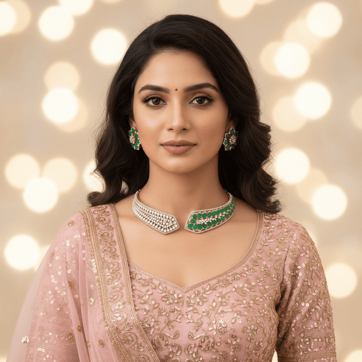 Emerald Perrine Hasli Zirconia Jewellery Set