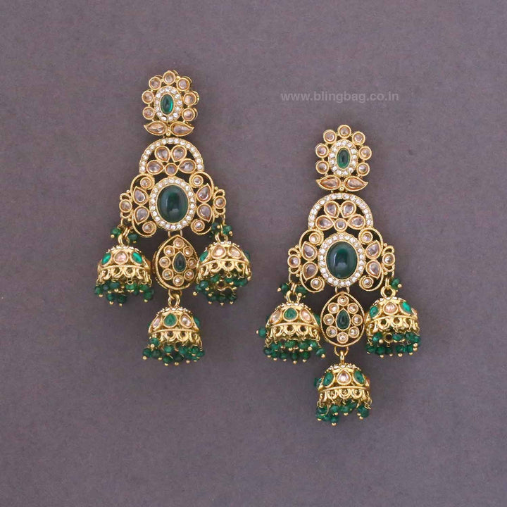 Emerald Prashi Jhumkis