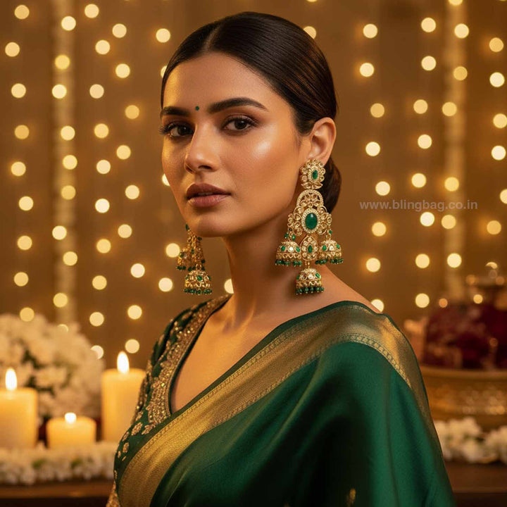Emerald Prashi Jhumkis