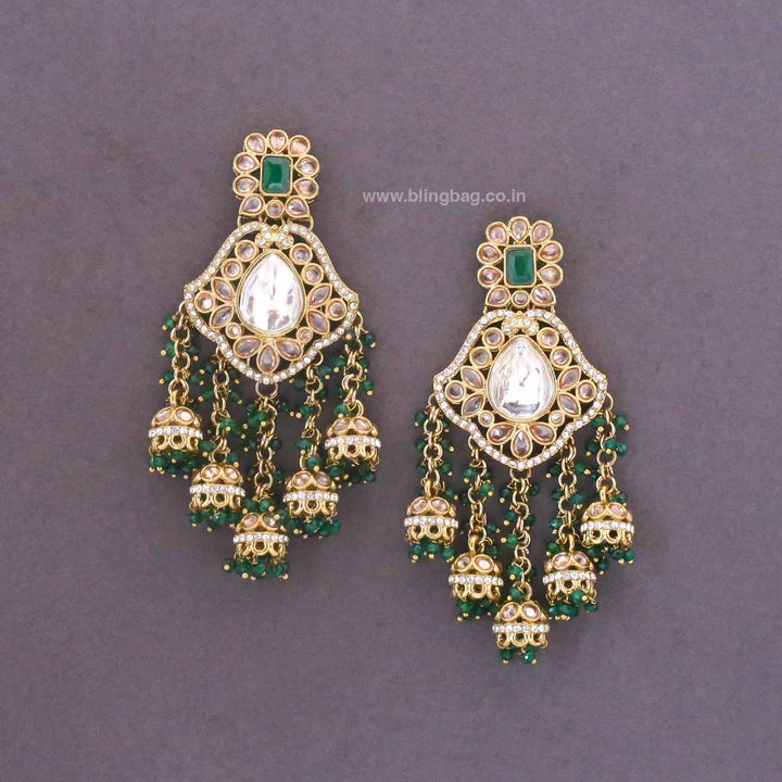 Emerald Priyanka Jhumkis