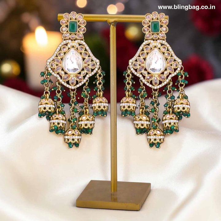 Emerald Priyanka Jhumkis