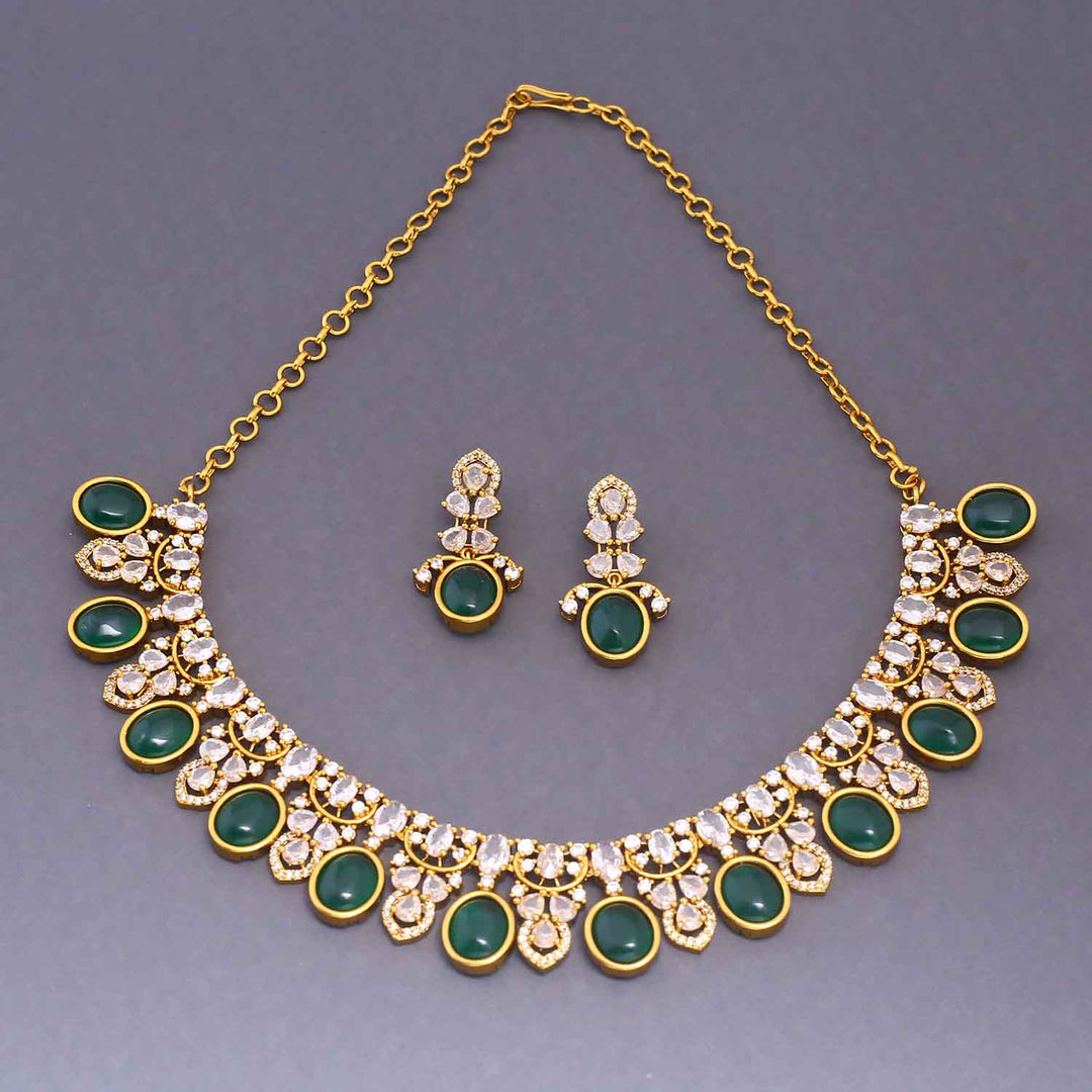 Emerald Rajasi Victorian Jewellery Set - New Arrival