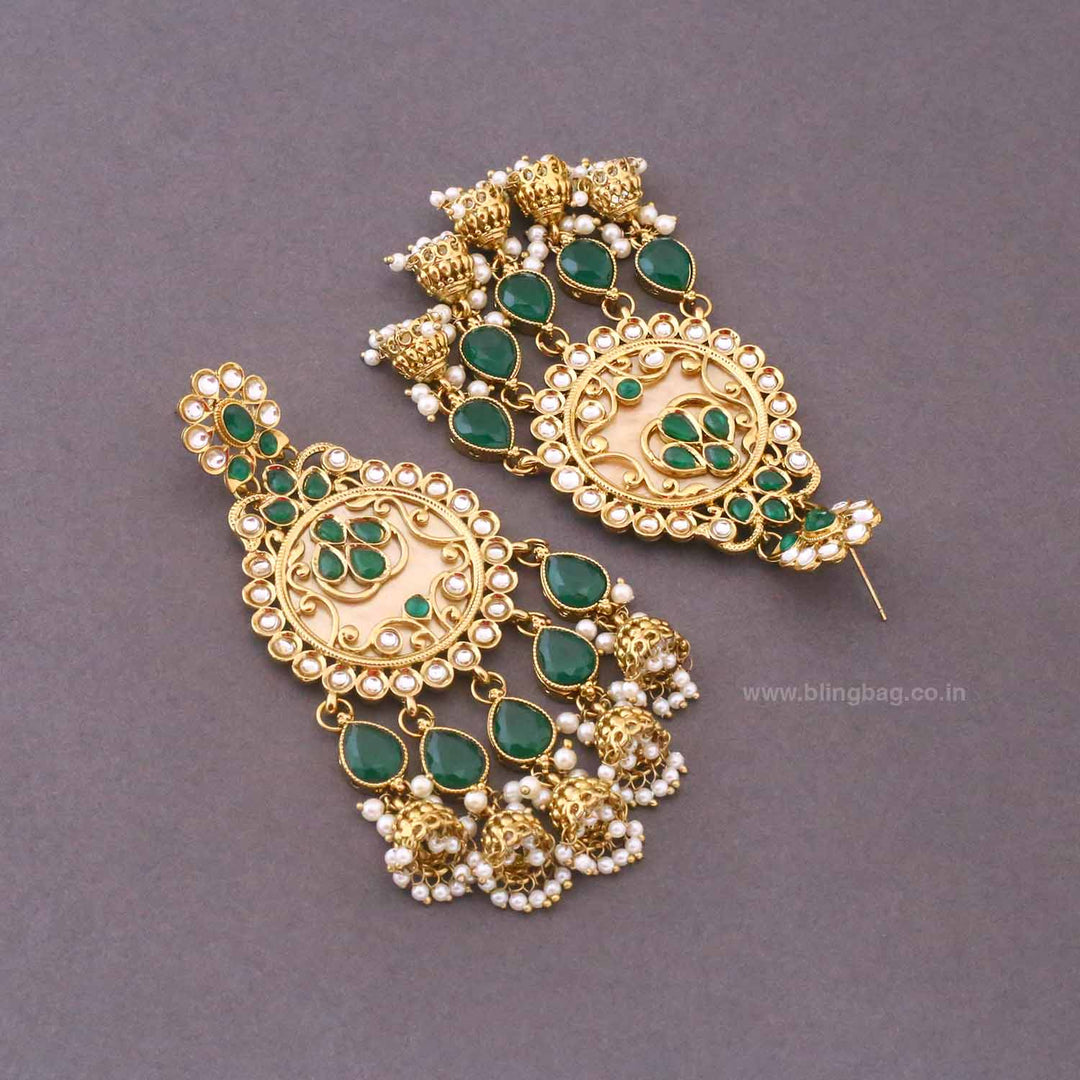Emerald Riyaini Danglers