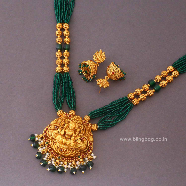 Emerald Shubhangi Temple Jewellery Set - New Arrival