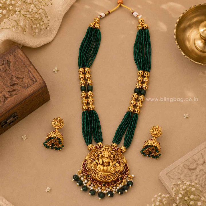 Emerald Shubhangi Temple Jewellery Set - New Arrival