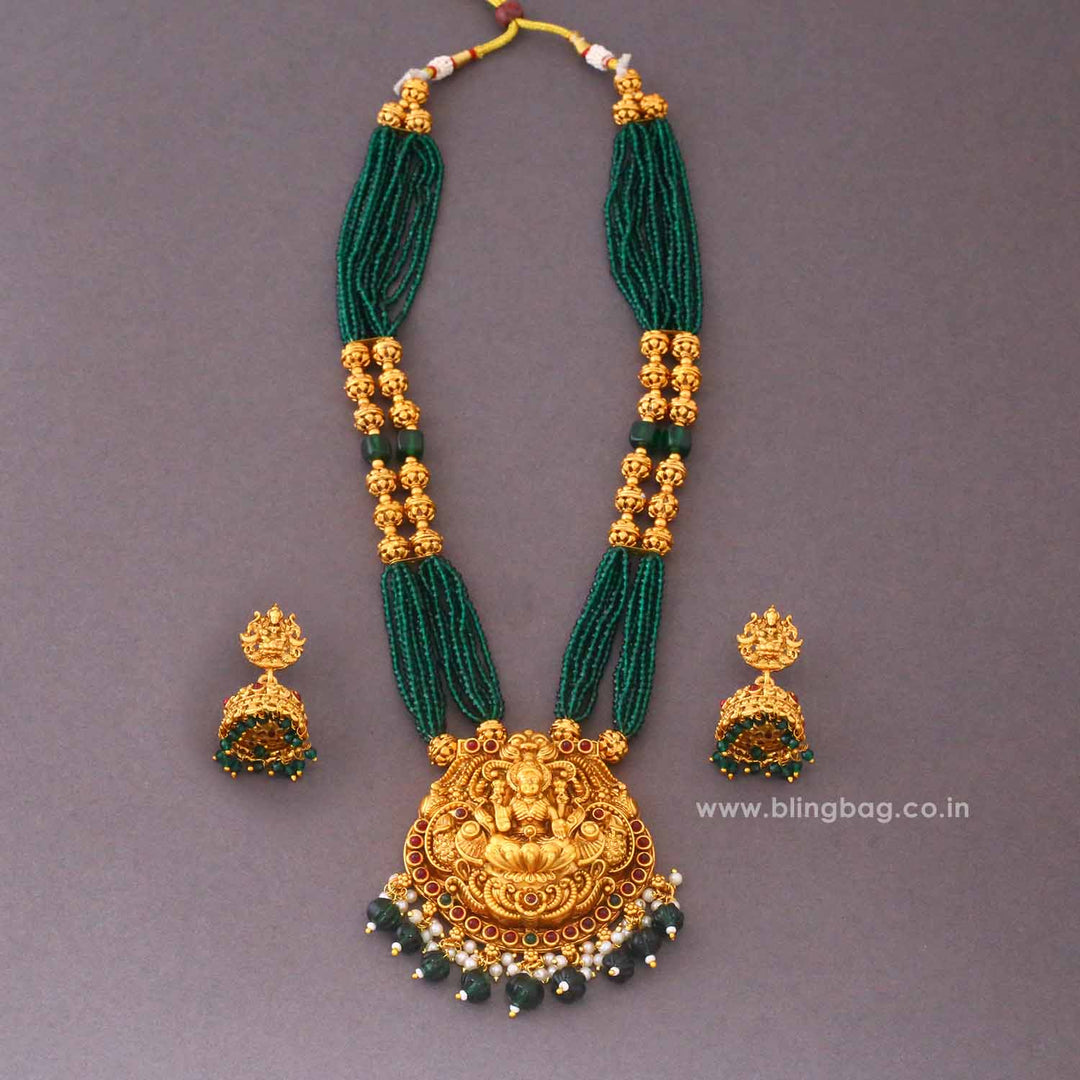 Emerald Shubhangi Temple Jewellery Set - New Arrival