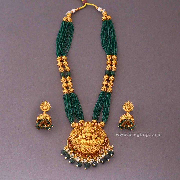Emerald Shubhangi Temple Jewellery Set - New Arrival