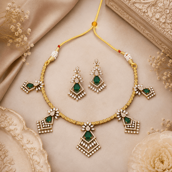 Emerald Solenne Victorian Jewellery Set - New Arrival