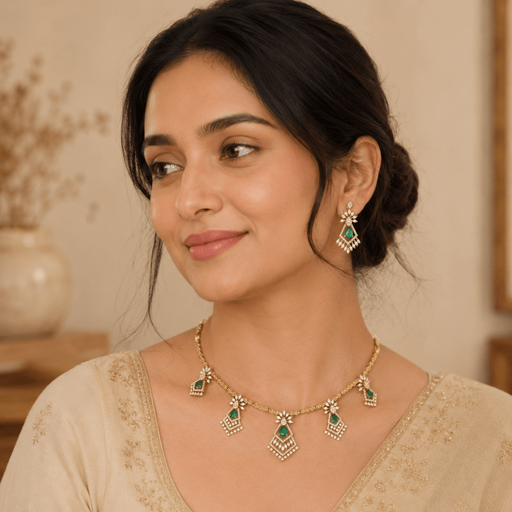 Emerald Solenne Victorian Jewellery Set - New Arrival