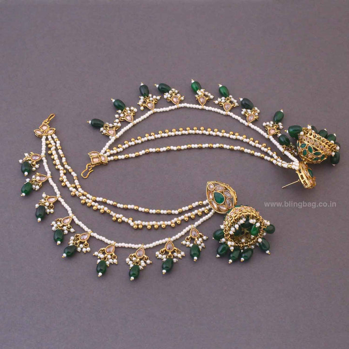 Emerald Sumitra Sahara Jhumkis