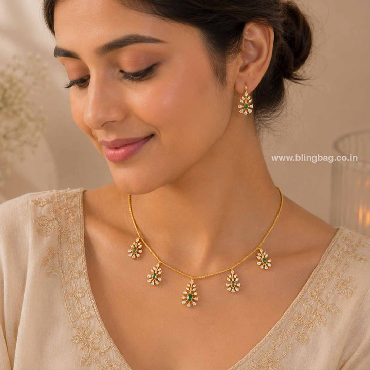 Emerald Suya Antique Jewellery Set - New Arrival