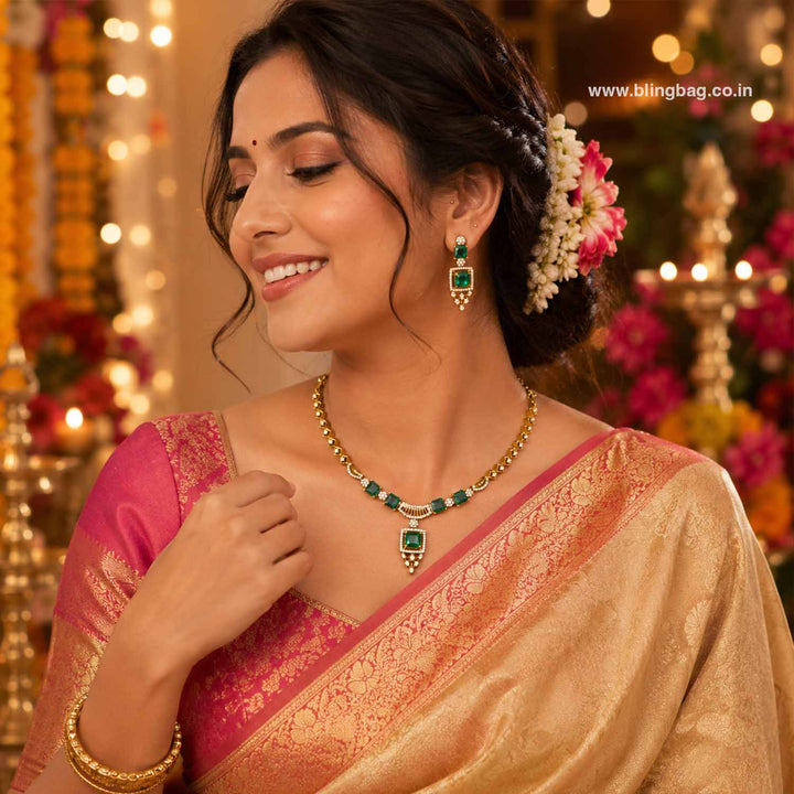 Emerald Tamanna Victorian Jewellery Set- New Arrivals
