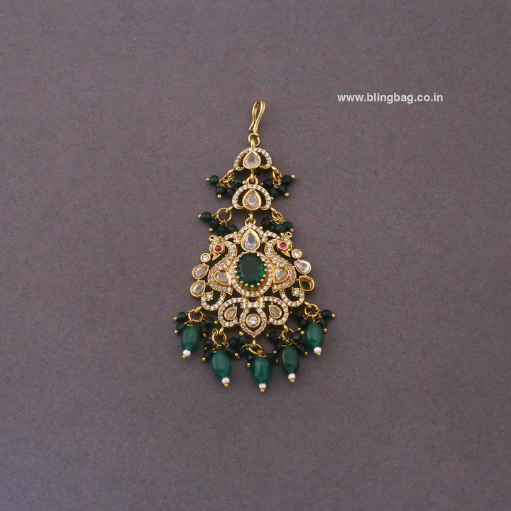 Emerald Tareesha Maang Tikka