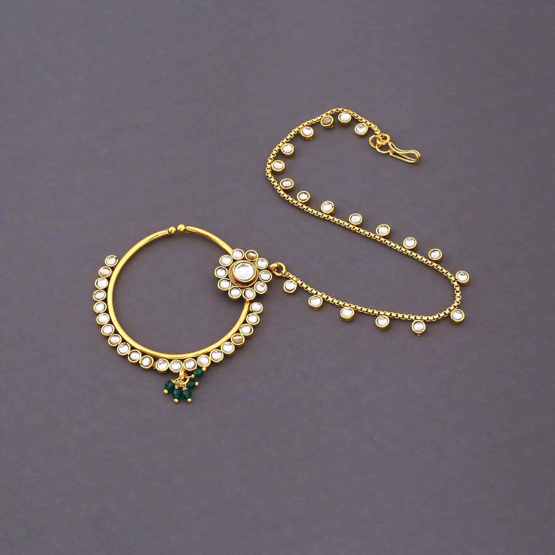 Emerald Tarini Kundan Bridal Jewellery Set