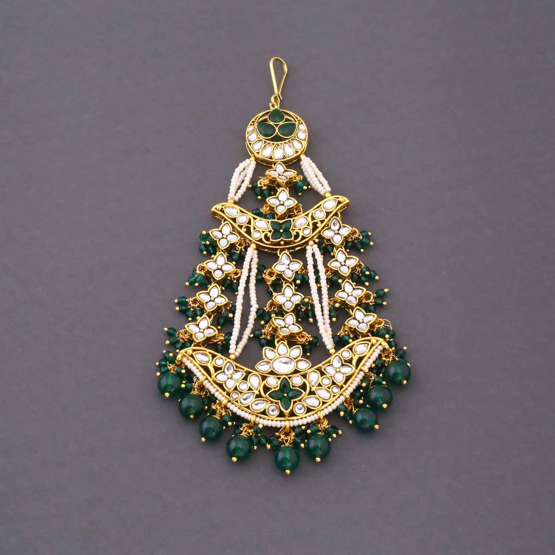 Emerald Tarini Kundan Bridal Jewellery Set