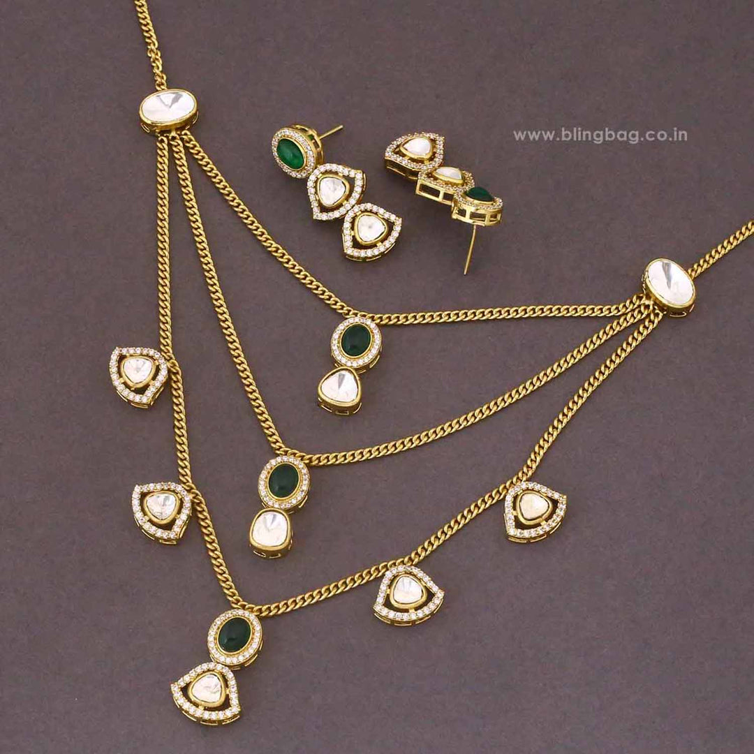 Emerald Thalyn Pendant Set - New Arrival