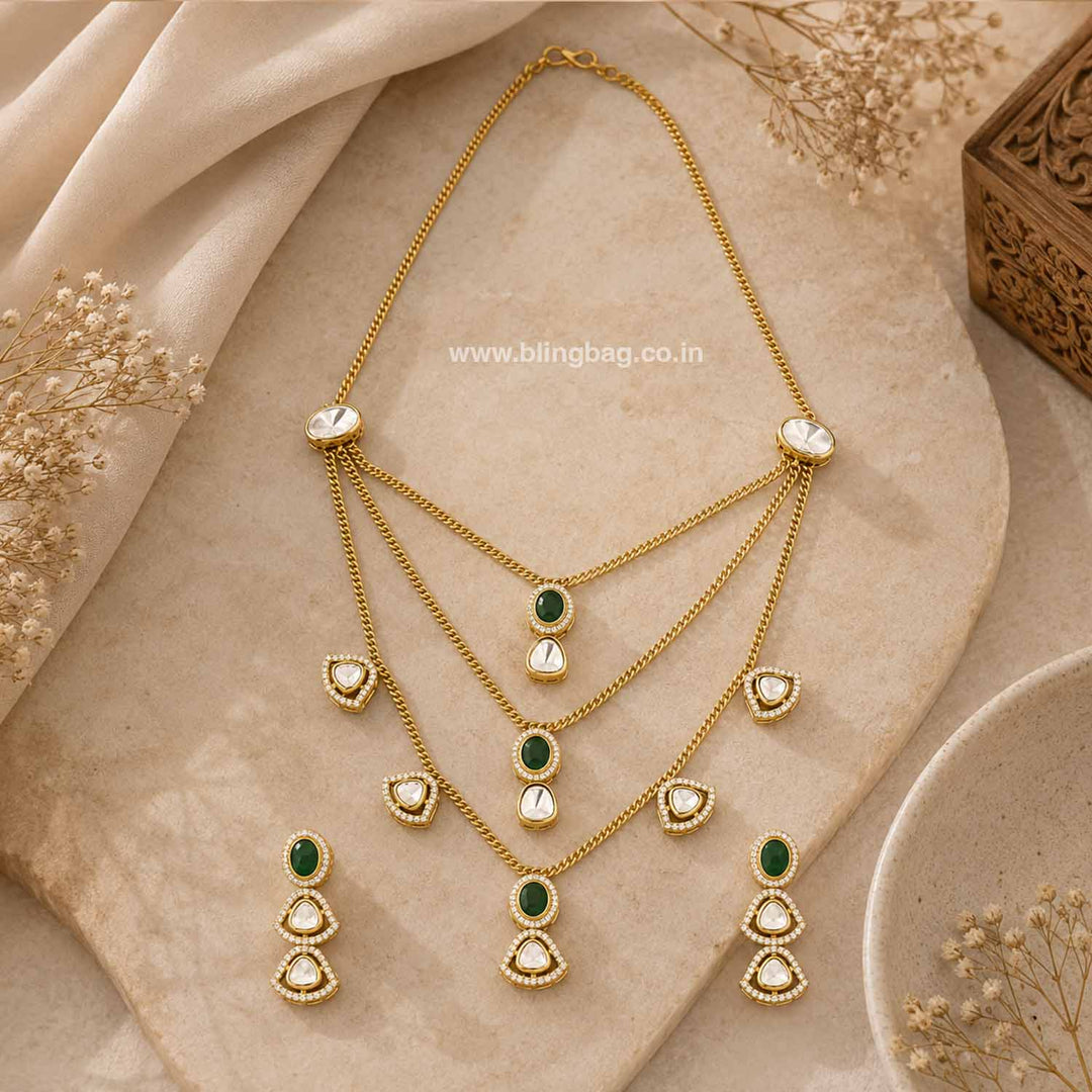 Emerald Thalyn Pendant Set - New Arrival