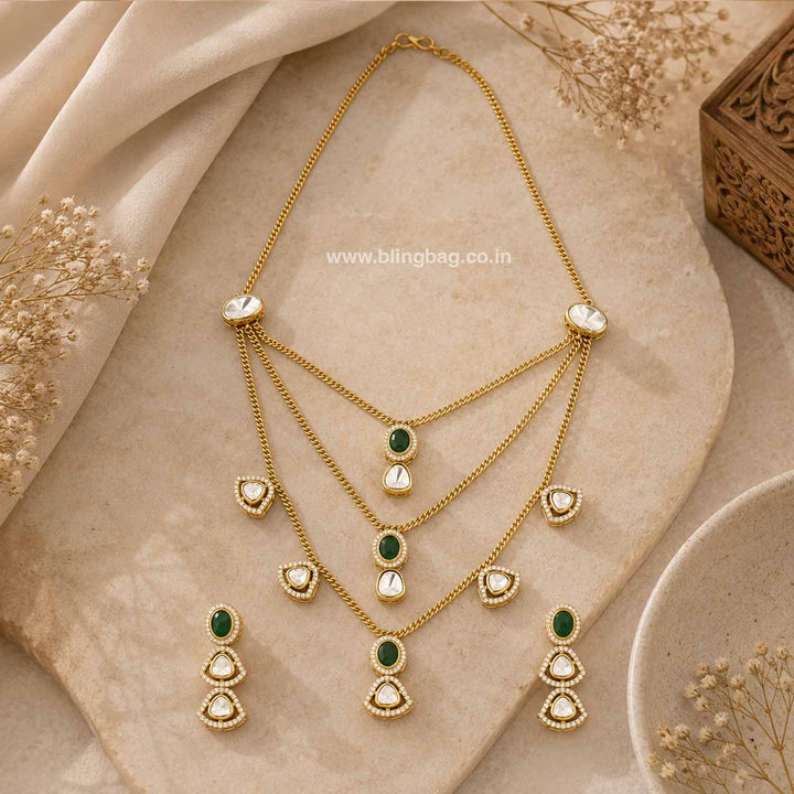 Emerald Thalyn Pendant Set - New Arrival