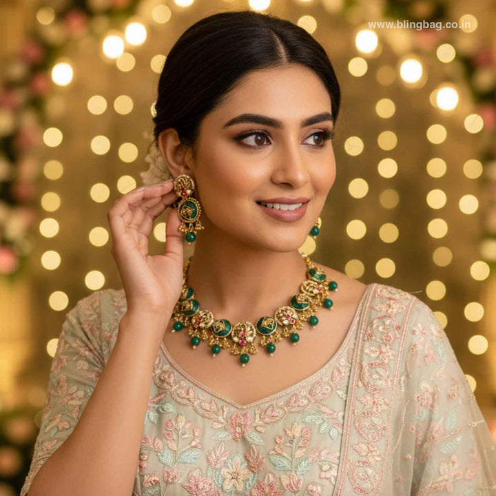 Emerald Umitshree Heritage Jewellery Set