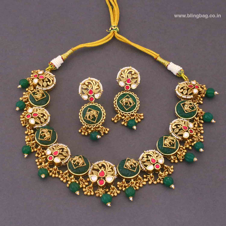 Emerald Umitshree Heritage Jewellery Set