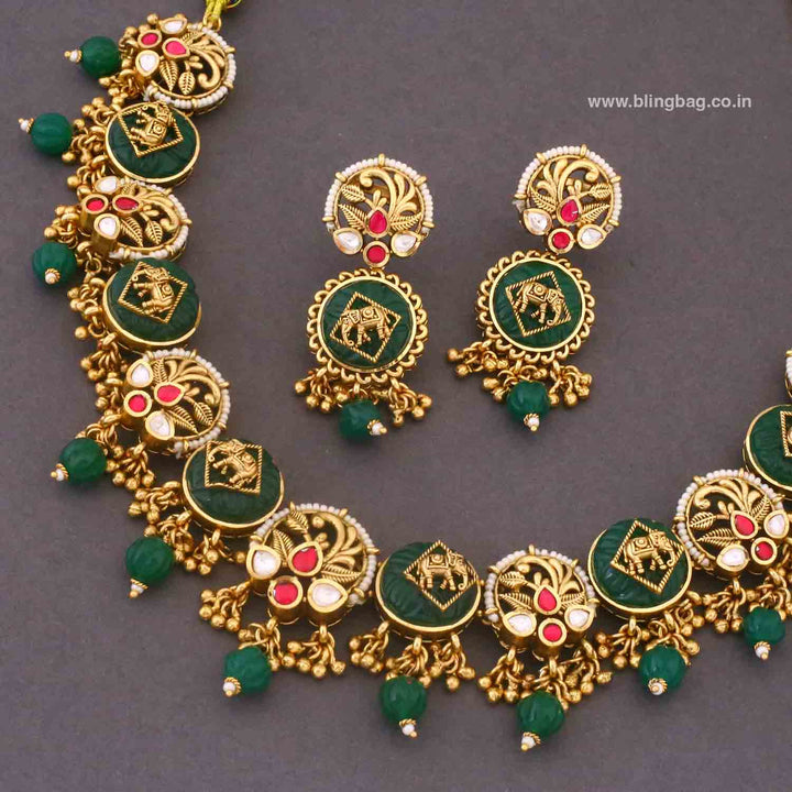 Emerald Umitshree Heritage Jewellery Set