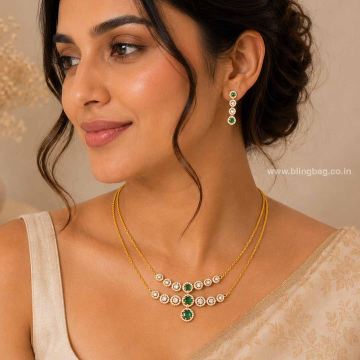 Emerald Utsa Antique Jewellery Set - New Arrival