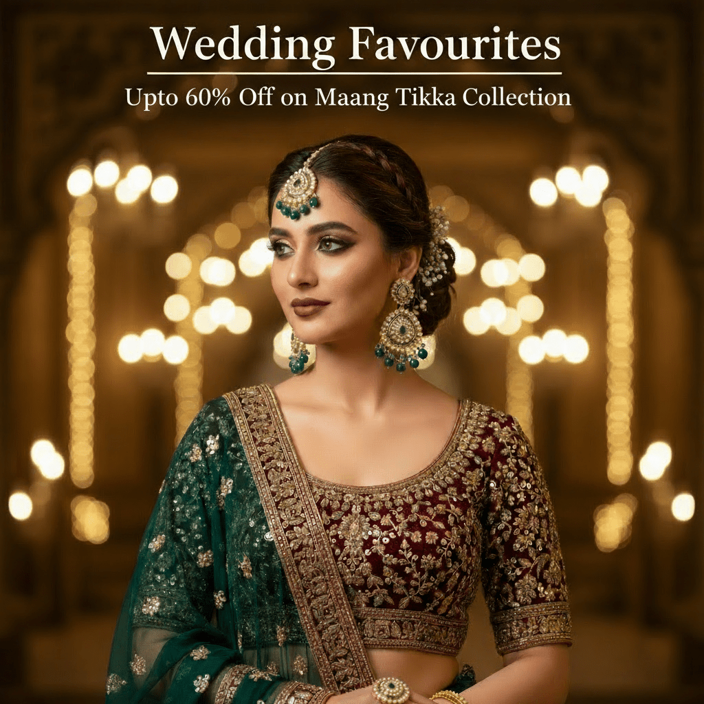 Emerald Vaidehi Maang Tikka
