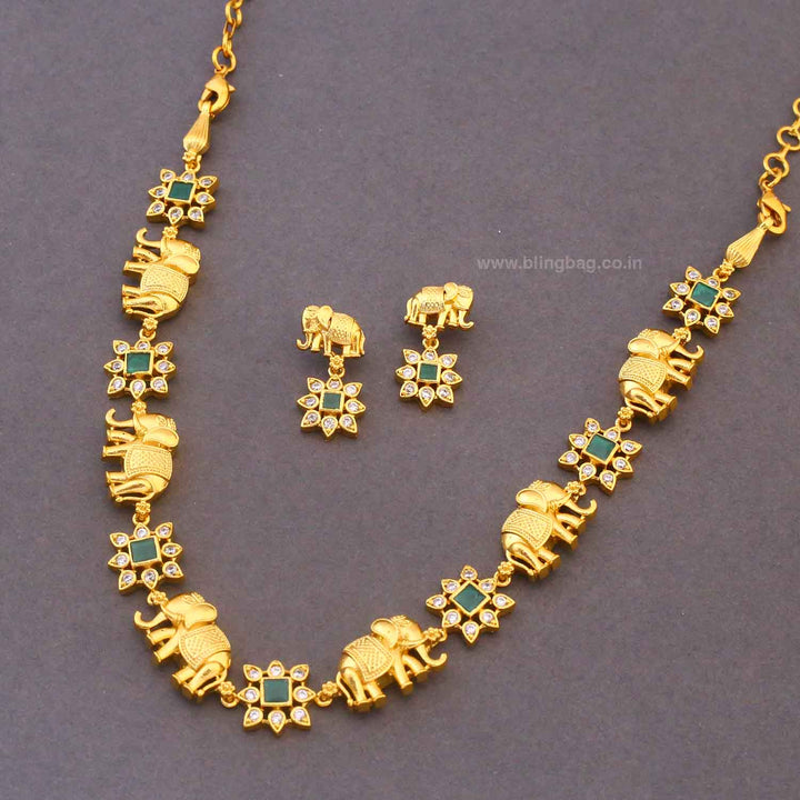 Emerald Vasanta Antique Jewellery Set - New Arrival