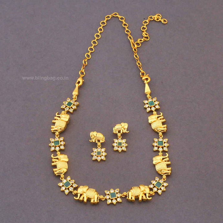 Emerald Vasanta Antique Jewellery Set - New Arrival