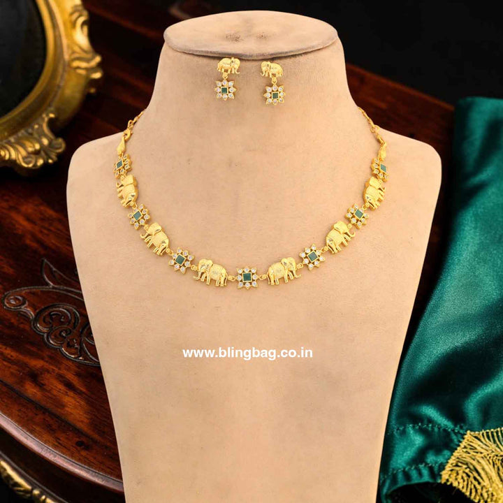 Emerald Vasanta Antique Jewellery Set - New Arrival