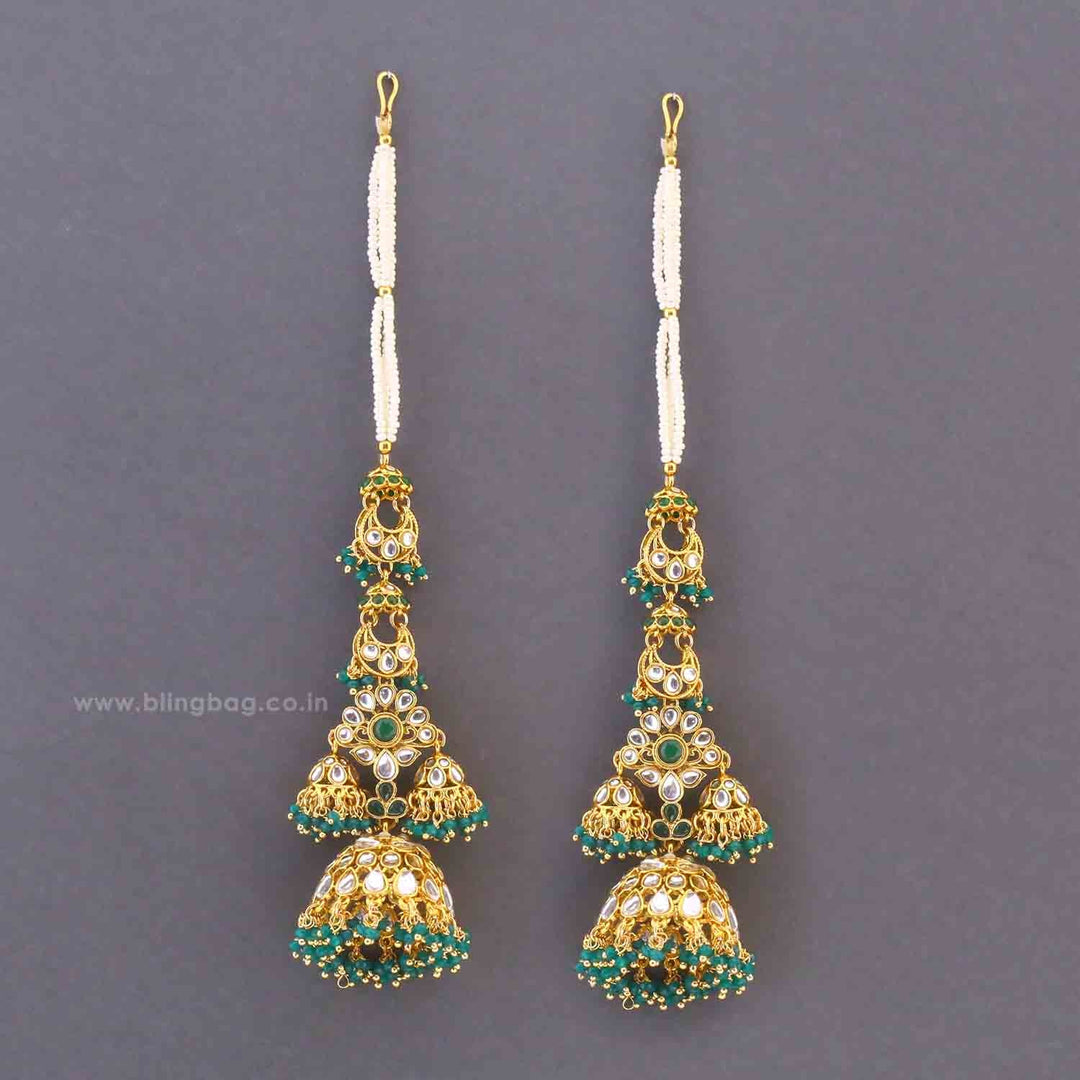 Emerald Vitika Sahara Jhumkis
