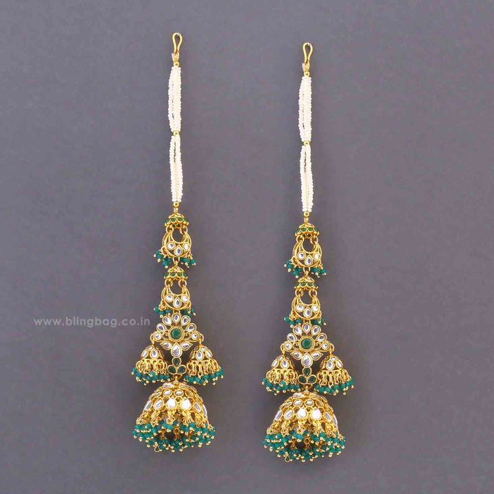 Emerald Vitika Sahara Jhumkis