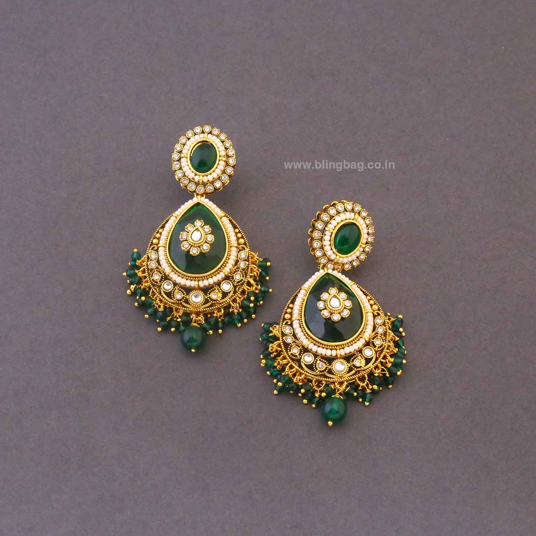 Emerald Vrishaliya Bridal Jewellery Set