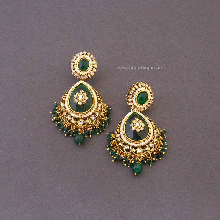 Emerald Vrishaliya Bridal Jewellery Set
