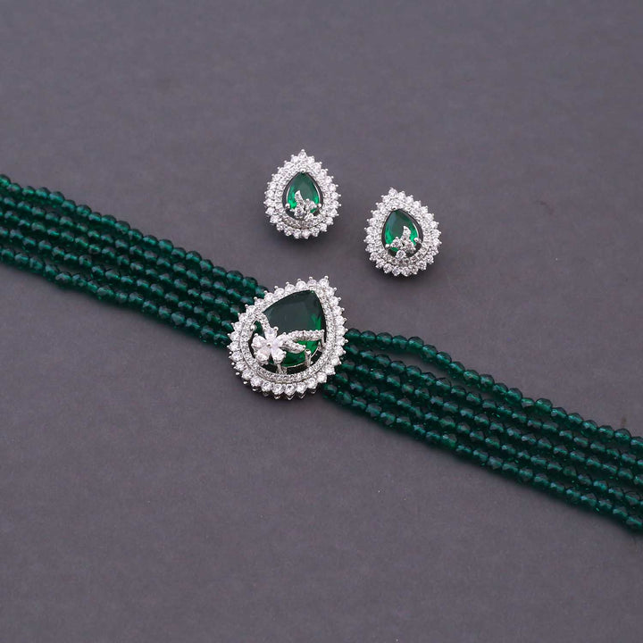 Emerald Wahenoor Zirconia Jewellery Set