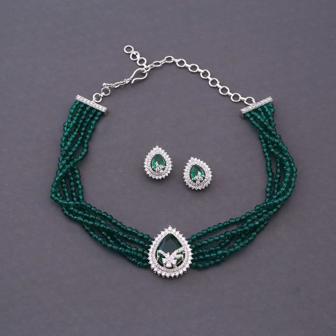 Emerald Wahenoor Zirconia Jewellery Set