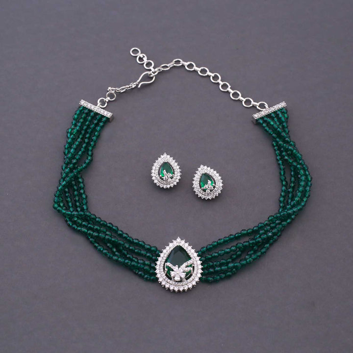 Emerald Wahenoor Zirconia Jewellery Set