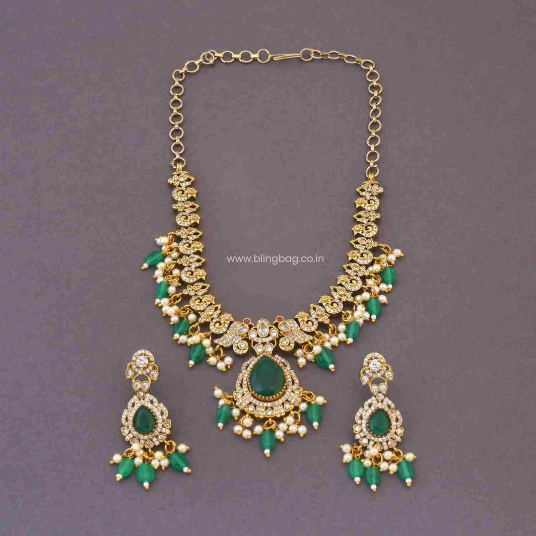 Emerald Wesira Victorian Jewellery Set - New Arrival