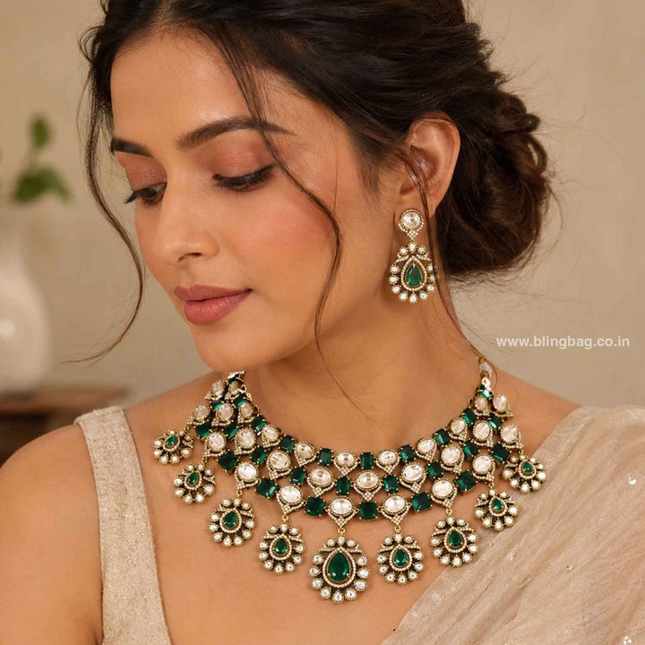 Emerald Yaniska Victorian Jewellery Set- New Arrivals