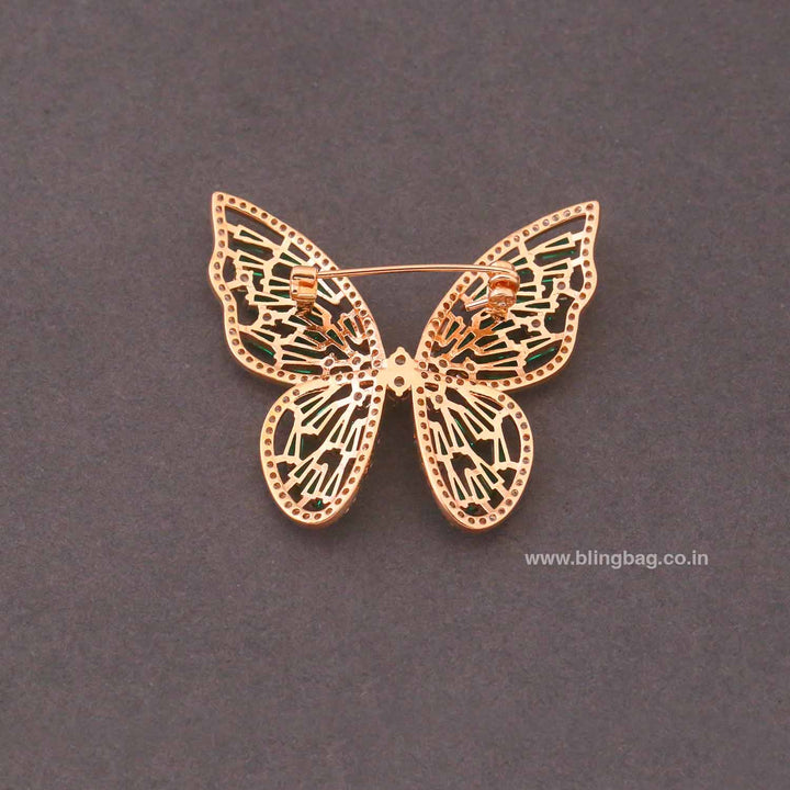 Emerald Zarina Butterfly Brooch