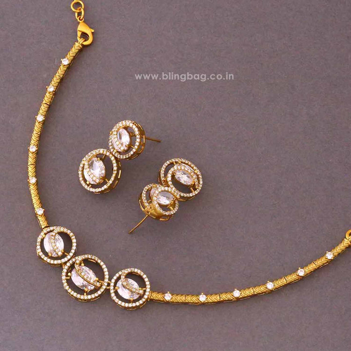 Golden Agniya Antique Jewellery Set - New Arrival