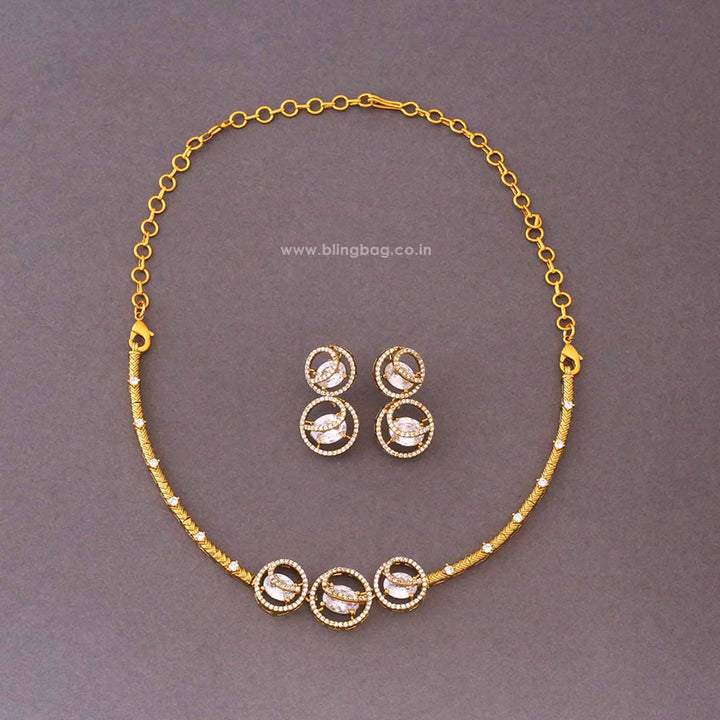 Golden Agniya Antique Jewellery Set - New Arrival