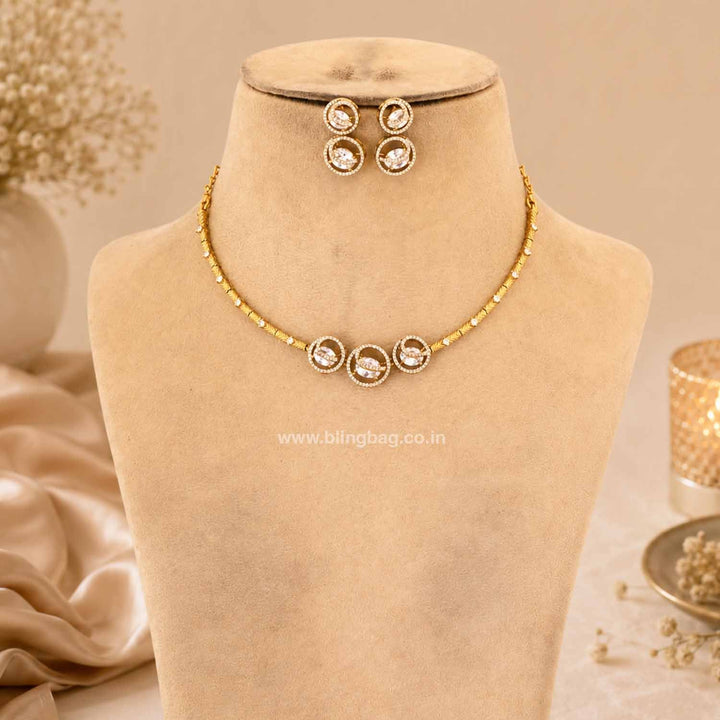 Golden Agniya Antique Jewellery Set - New Arrival