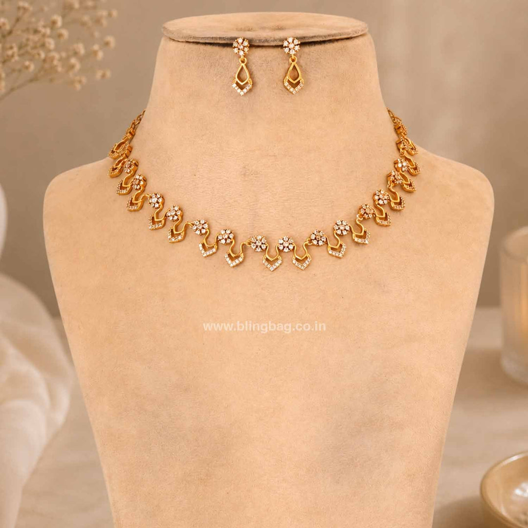 Golden Aketa Antique Jewellery Set - New Arrival