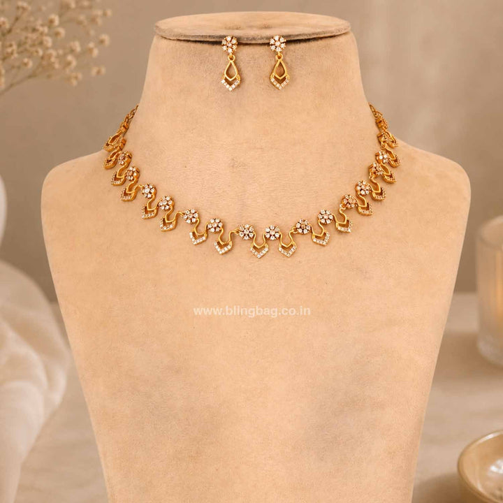 Golden Aketa Antique Jewellery Set - New Arrival