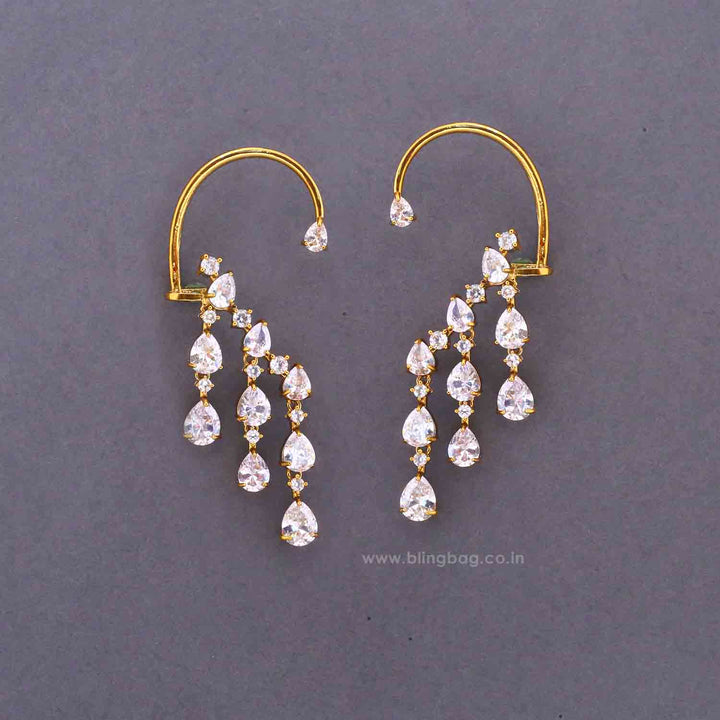 Golden Aksa Victorian Cuff Earrings