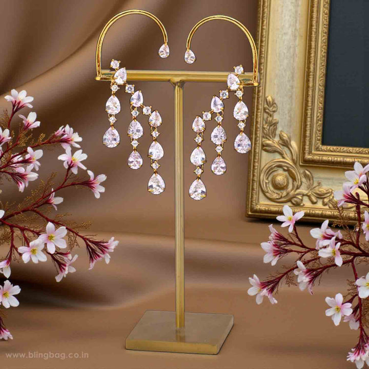 Golden Aksa Victorian Cuff Earrings