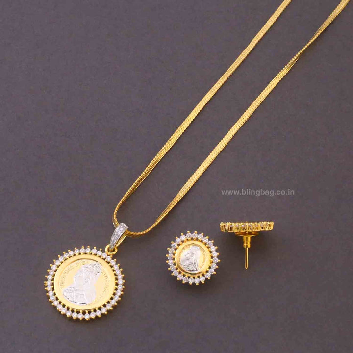 Golden Ameliae Pendant Set